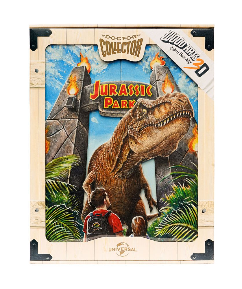 Jurassic Park WoodArts 3D Wooden Wall Art Rex Attack 30 x 40 cm