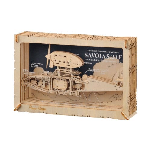 Porco Rosso Paper Theater Wood Style Savoia Paper Model Kit