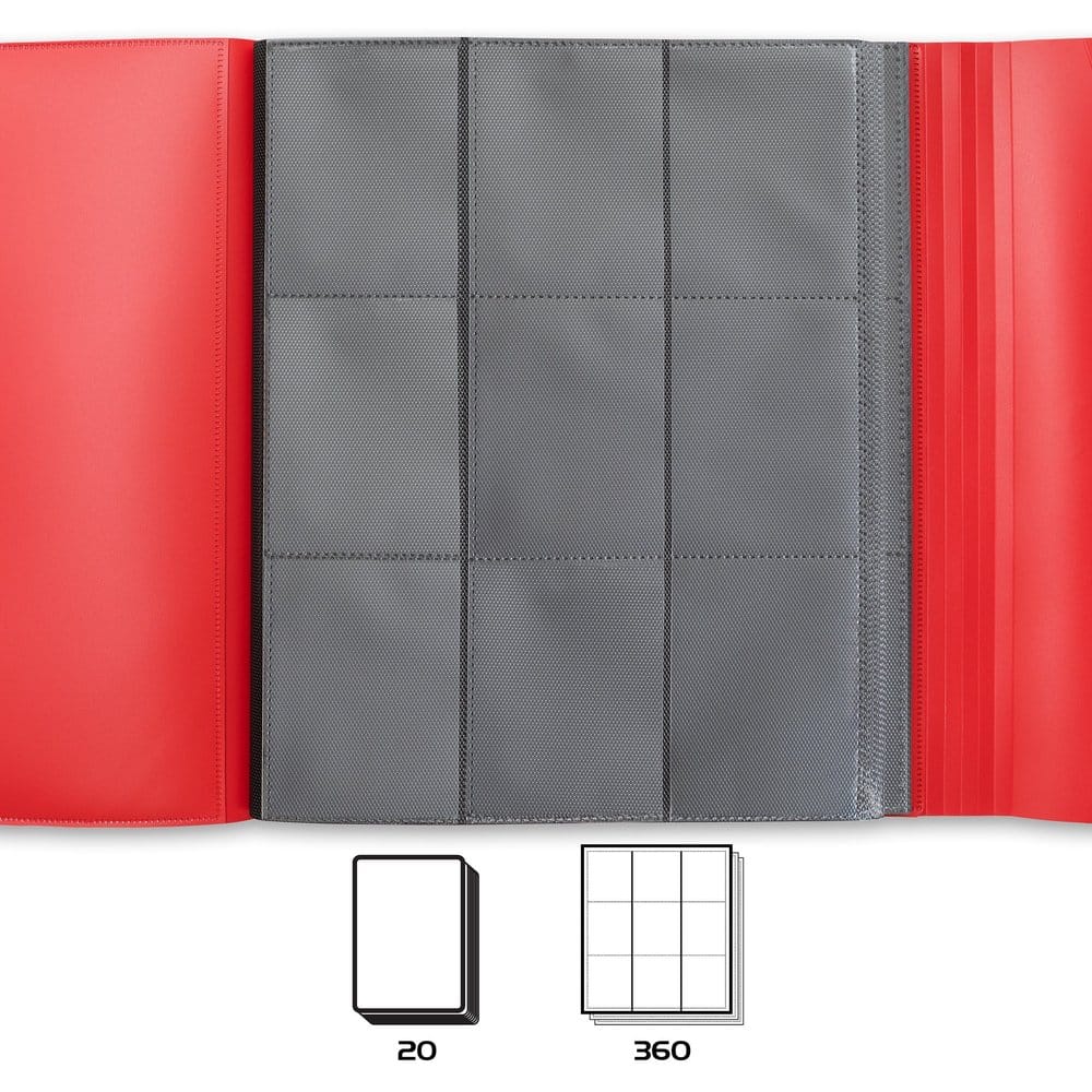 Enhance Binder 9 Pocket Card Binder Red 30 x 25 x 3 cm