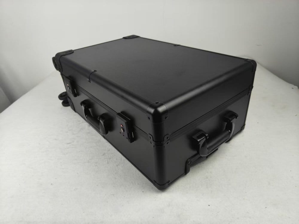 Evoretro Trading Card Luggage Wheeled Case 5-Rows Round Aluminum 56.0 x 35.4 cm