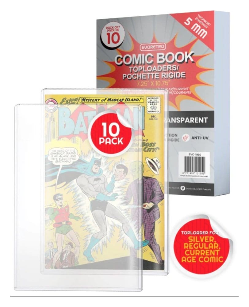 Evoretro Comics Topload Holder 10-Pack Silver