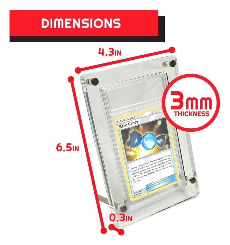 Evoretro Acrylic Card Display Stand for PSA Graded Cards 3mm
