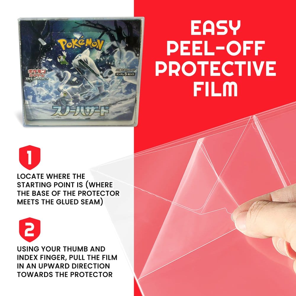 Evoretro PET Protectors 5-Pack for Pokémon Japanese Booster Box Large