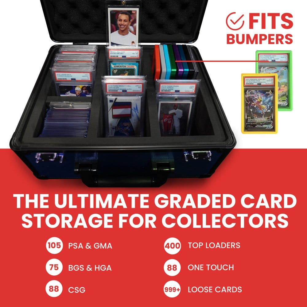 Evoretro Trading Card Storage Box for 90 Cards X Blue