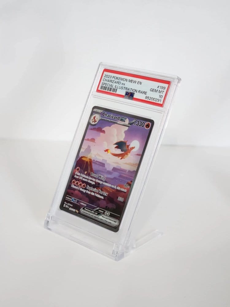 Evoretro Display Stands 5-Pack for Graded Cards Slabs Transparent