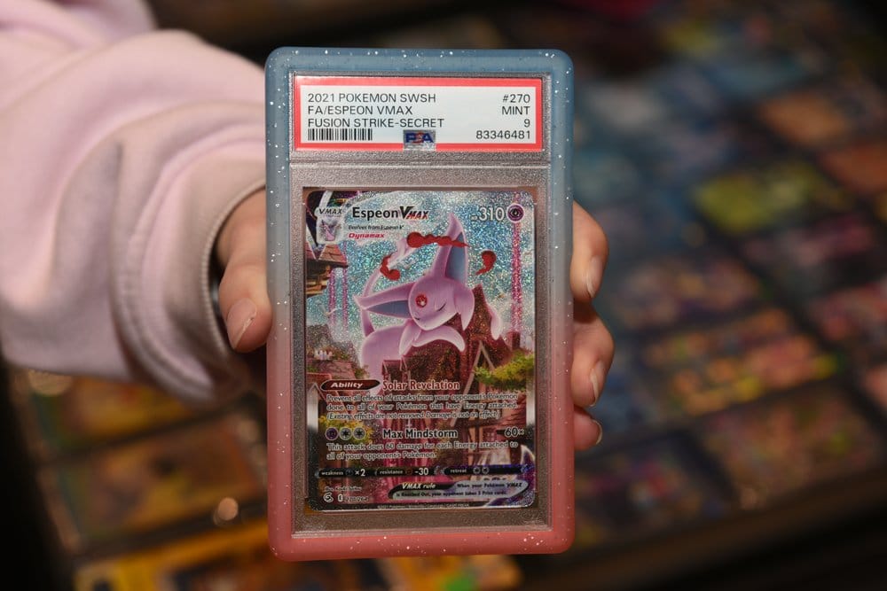 Evoretro Bumper for PSA Graded Card Slab Gradient Blue-Pink Glitter
