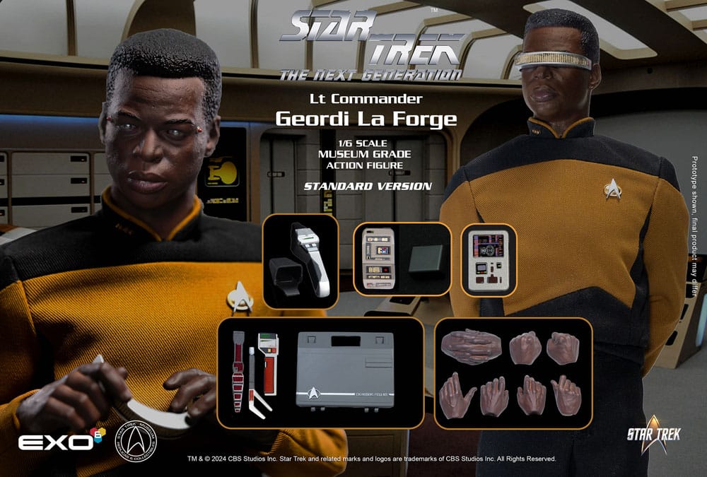 Star Trek: The Next Generation Lt. Commander Geordi La Forge (Standard Version) 28cm 1/6 Scale Action Figure