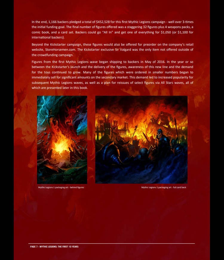 Mythic Legions The First 10 Years Hardcover Book