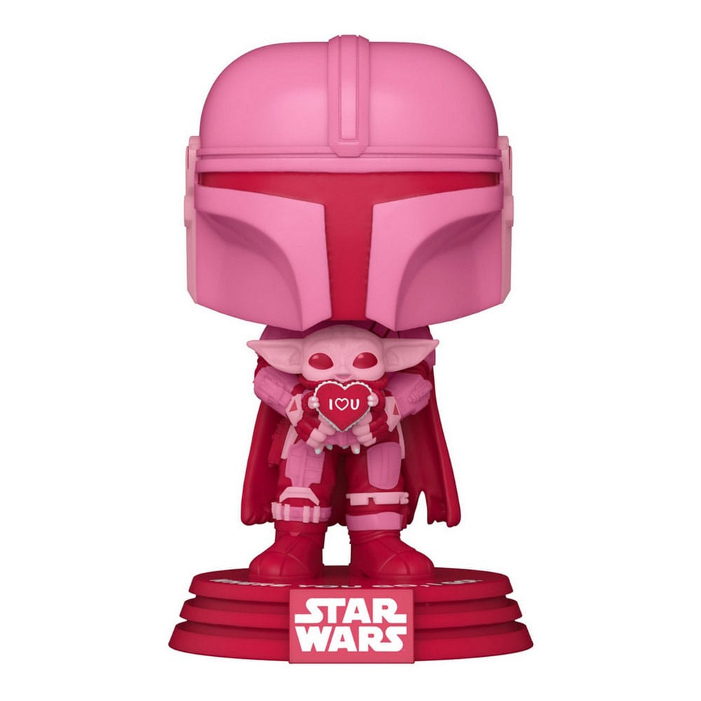 Star Wars The Mandalorian (With Grogu) (Valentine's Edition) Funko Pop! Vinyl Figure #498