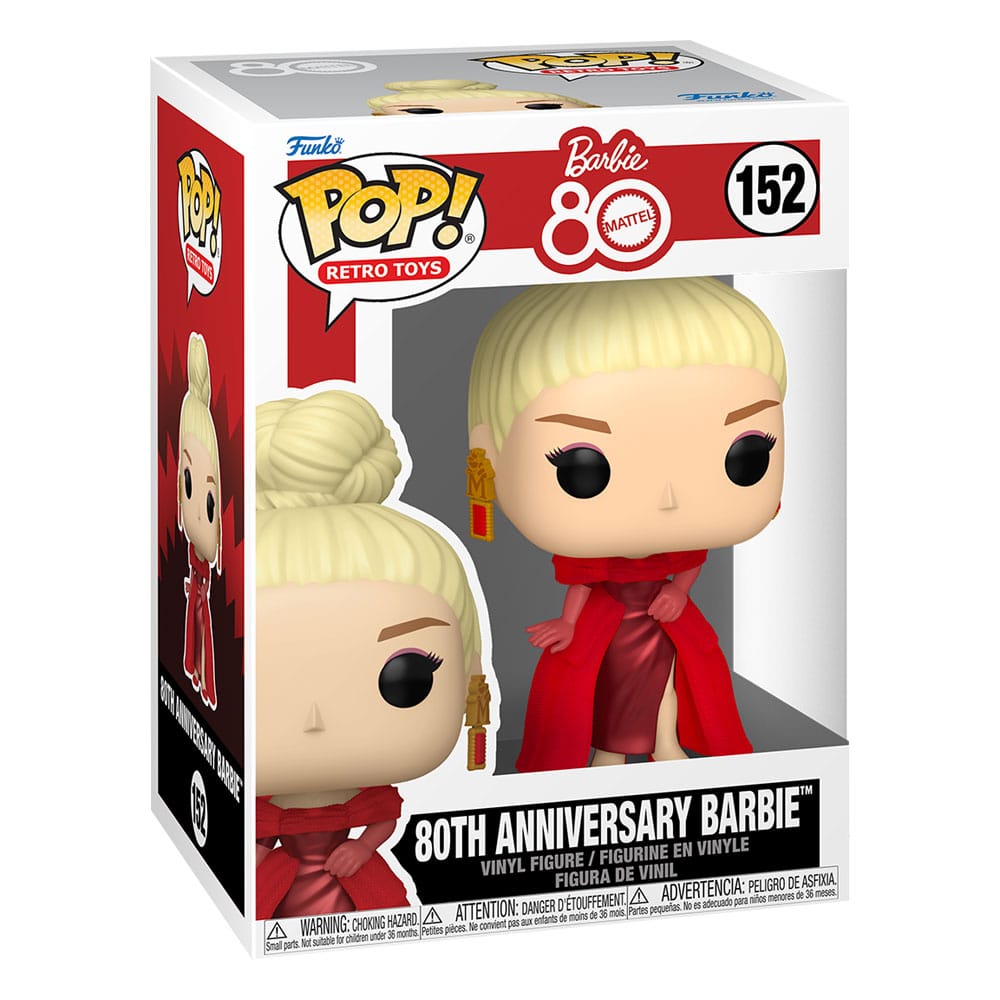 Mattel 80th Anniversary POP! Retro Toys Vinyl Figure Barbie 9 cm