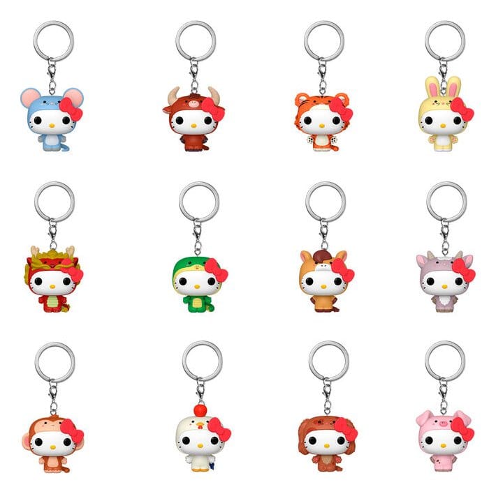 Hello Kitty Mystery Pocket POP! Vinyl Keychains 4 cm Animals Blind Box Display (12)
