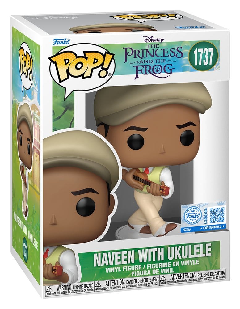 Princess and the Frog POP! Disney Vinyl Figure Naveen w/Ukulele 9 cm