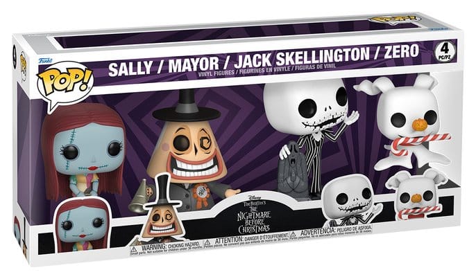 The Nightmare Before Christmas POP! Disney Vinyl Figures 4-Pack Black Friday Bundle 9 cm