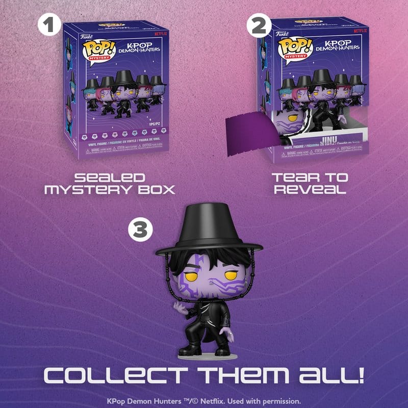 KPop Demon Hunters POP! Mystery Vinyl Figures 6pcPDQBox 9 cm Blind Box Assortment (6)