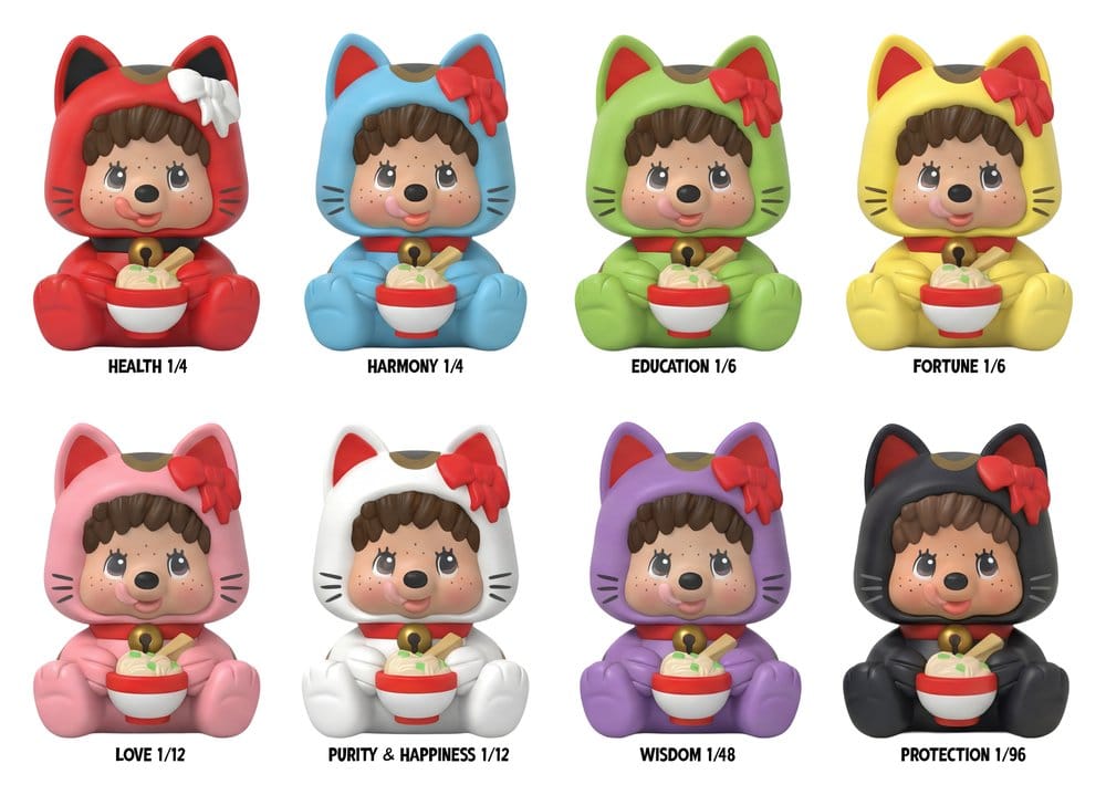 Monchhichi Rokimoto Figure Cup of Fun Lucky Cat Series Blind Box Display (6)