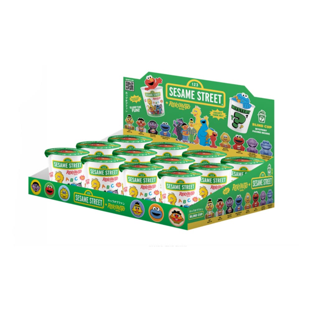 Sesame Street Rokimoto Cup of Fun Blind Box Figures 10 cm Wave 1 Display (12)