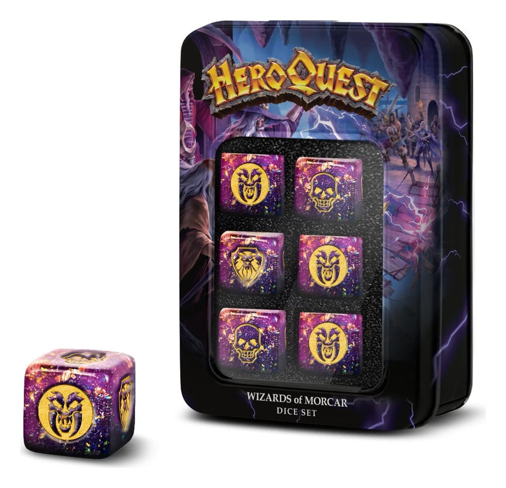 HeroQuest Resin D6 Dice Set Wizards of Morcar (6)