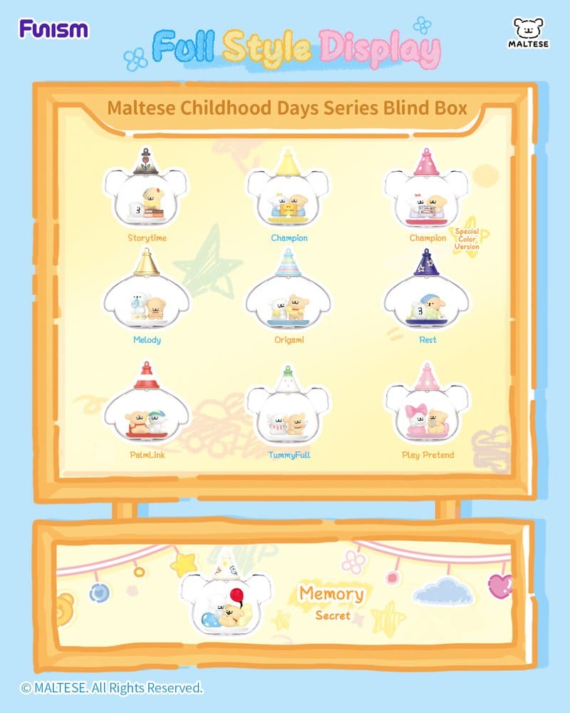 Maltese Childhood Days Series Mini Figure Blind Box Display (8)