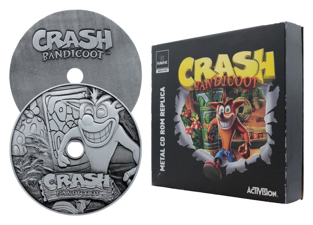 Crash Bandicoot Replica Metal CD-ROM Collectible Limited Edition 11 cm