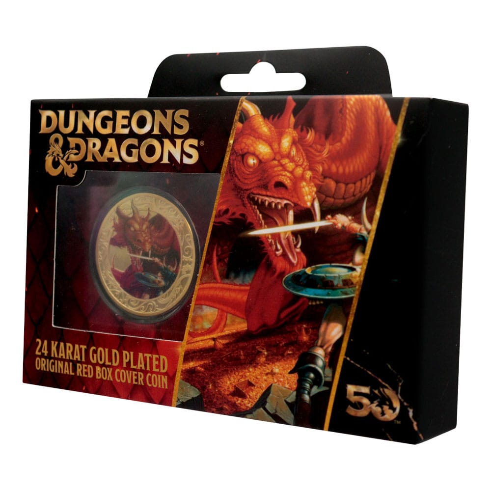 Dungeons & Dragons 50th Anniversary with Colour Print 24k Gold Plated Edition 4 cm Collectable Coin
