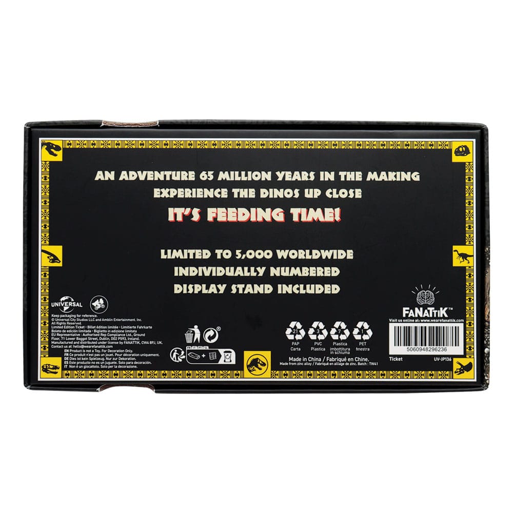 Jurassic Park Feeding Show Ticket 1/1 Replica