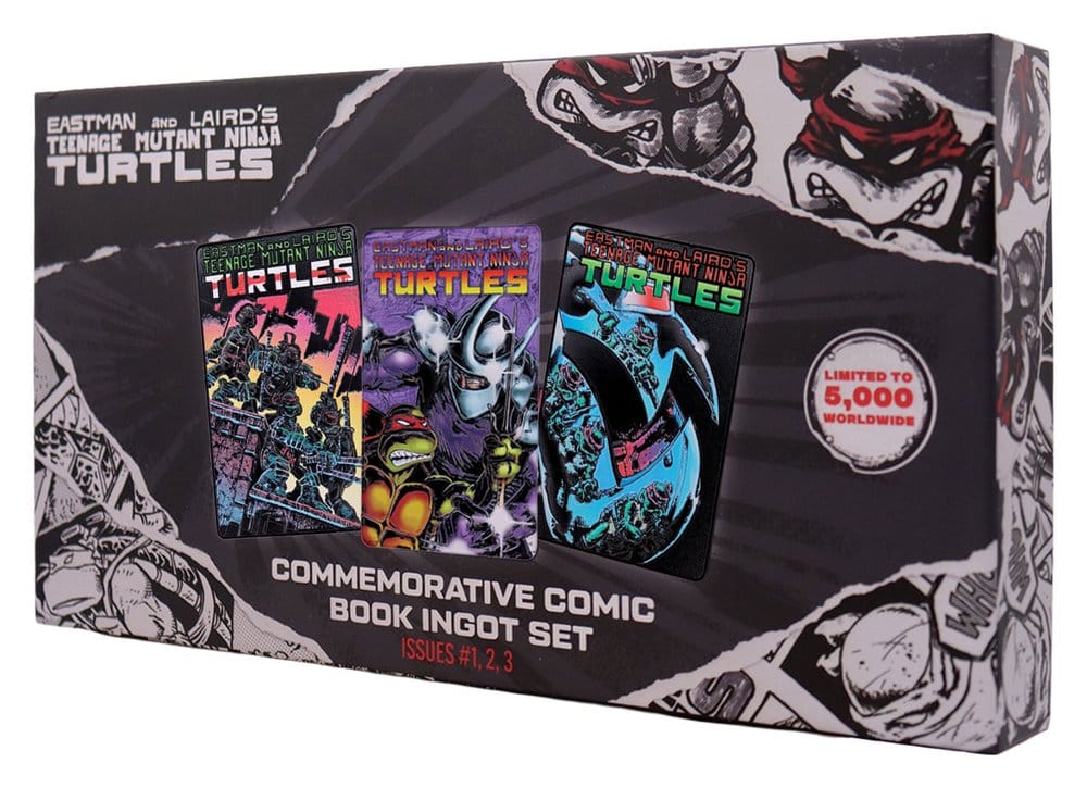 Teenage Mutant Ninja Turtles Ingot Set of Three Comic Book Cover Ingots Limited Edition