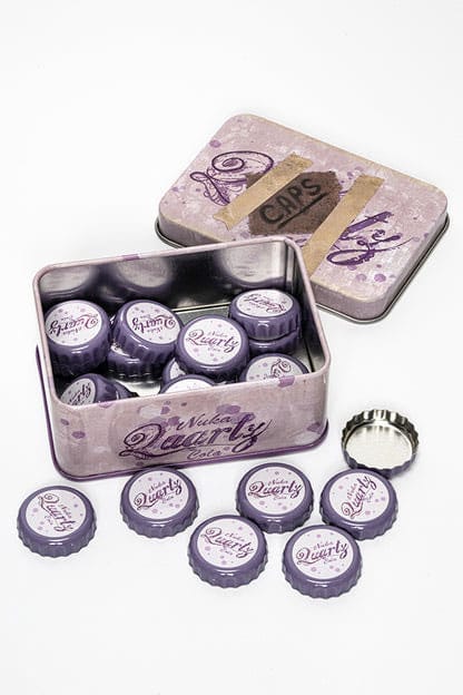 Fallout Nuka-Cola Quartz Replica Bottle Caps With 10cm Collectible Tin