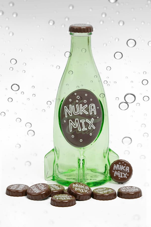 Fallout Nuka-Cola Nuka Mix Glass Bottle & Bottle Caps Replica