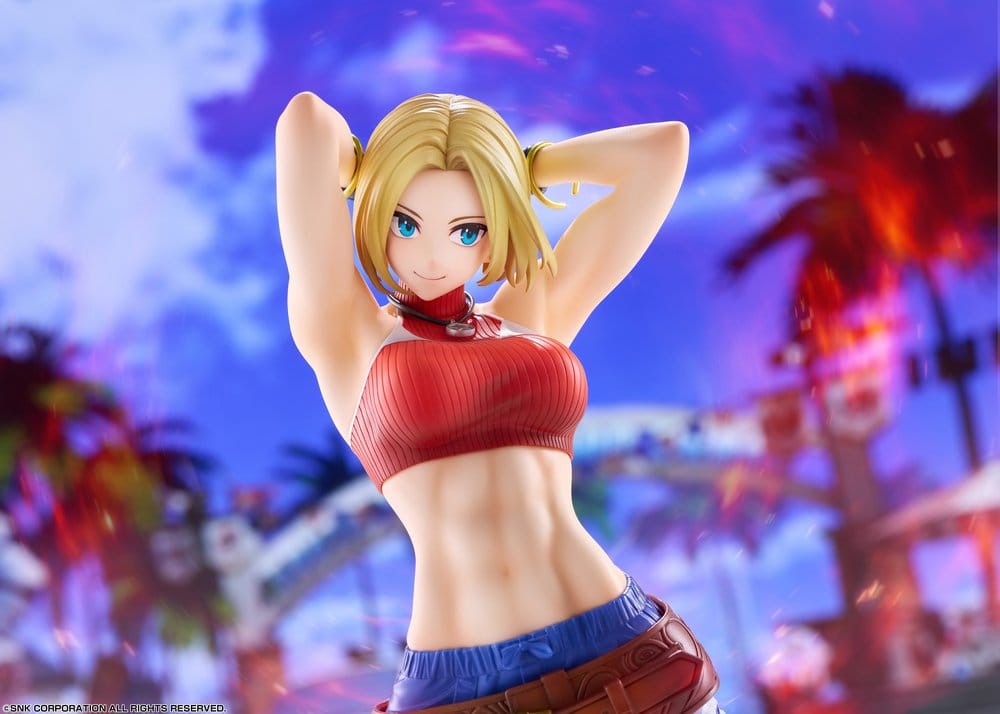 Fighting Girls Collection The King of Fighters XV PVC Figure 1/7 Blue Mary AmiAmi Limited Edition 26 cm