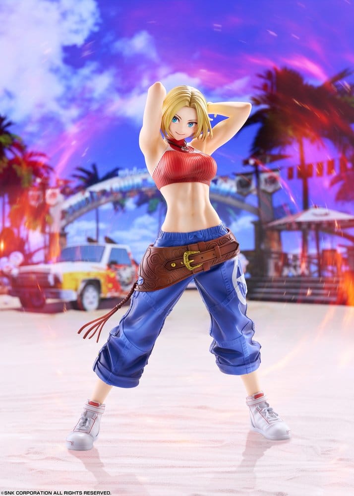 Fighting Girls Collection The King of Fighters XV PVC Figure 1/7 Blue Mary AmiAmi Limited Edition 26 cm