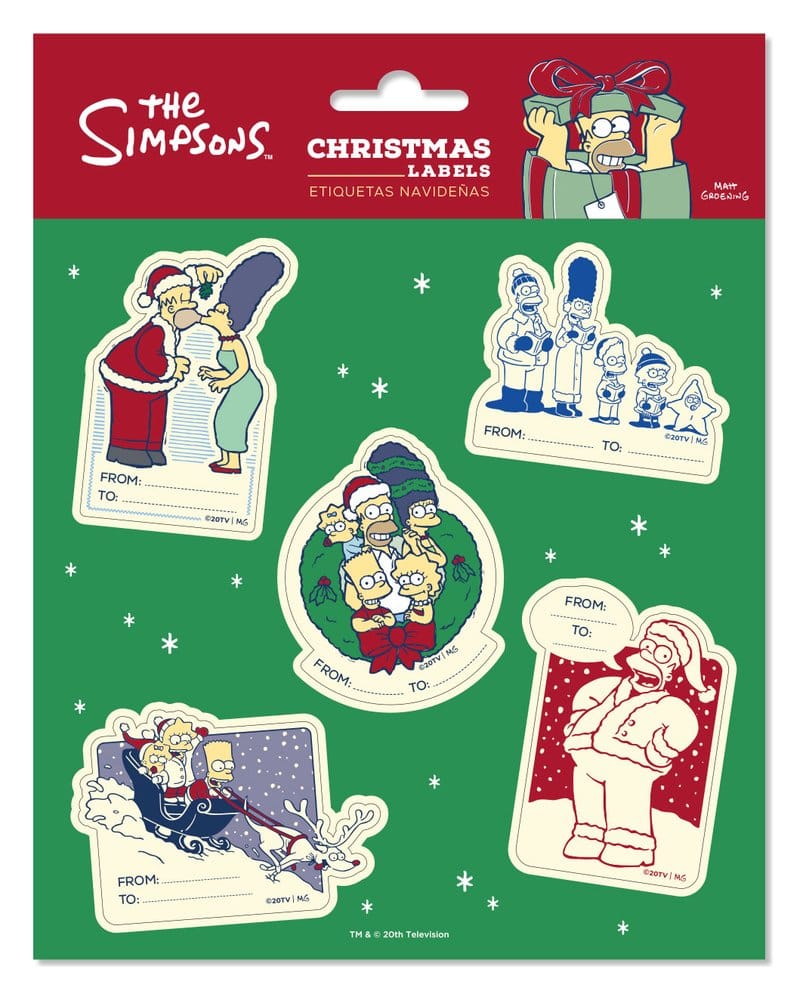 The Simpsons Premium Self-Adhesive Christmas Labels (10)