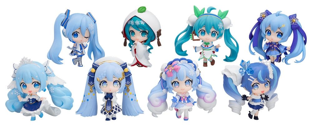 Character Vocal Series 01: Hatsune Miku Mini Figure Snow Miku All Stars Figure Collection Vol. 2 8 cm Blind Box Assortment (8)