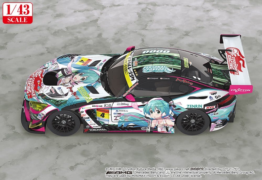 Hatsune Miku GT Project Vehicle 1/43 Good Smile Hatsune Miku AMG 2019 Ver. 11 cm