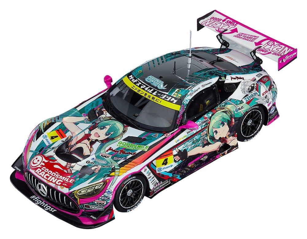 Hatsune Miku GT Project Vehicle 1/43 Good Smile Hatsune Miku AMG 2020 SUPER GT Okayama Test Ver. 11 cm