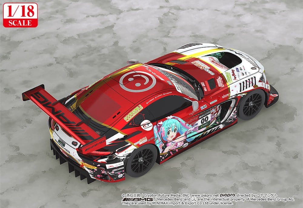 Hatsune Miku GT Project Vehicle 1/18 Mercedes-AMG Team GOOD SMILE 2019 SUZUKA 10HOURS Ver. 26 cm