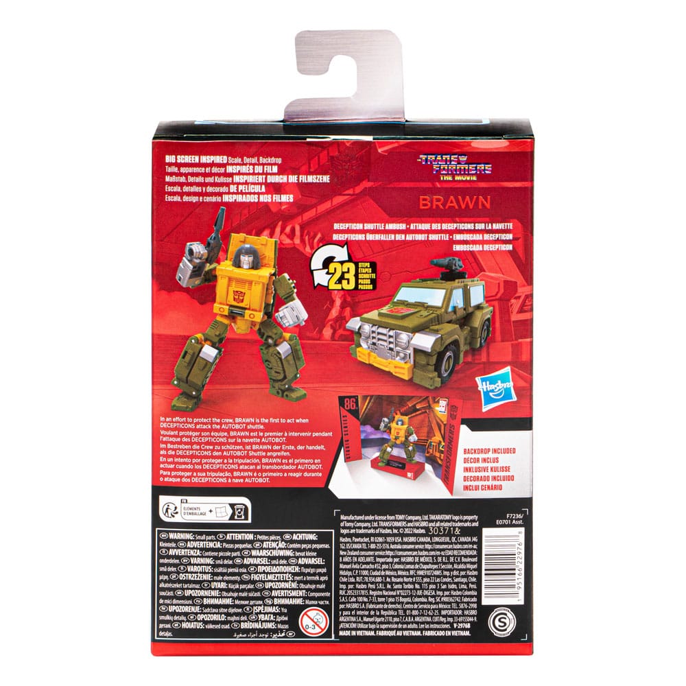 The Transformers: The Movie Generations Studio Series 86-22 Brawn 11cm Deluxe Class Action Figure