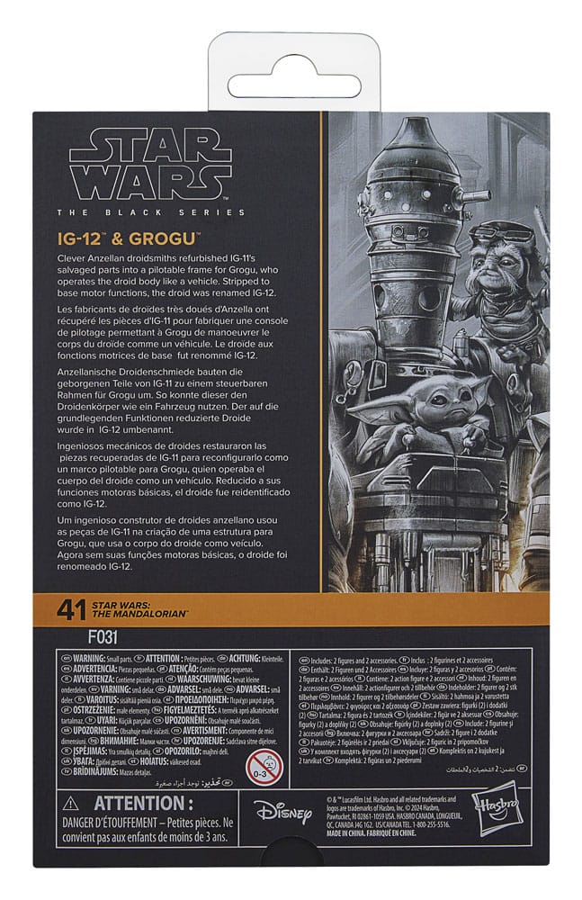 Star Wars: The Mandalorian IG-12 & Grogu 15 cm Black Series Action Figure 2-Pack