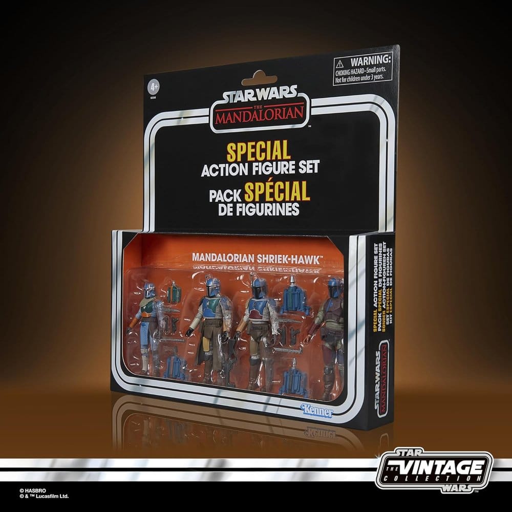 Star Wars The Mandalorian Vintage Collection Action Figure 4-Pack Mandalorian Shriek-Hawk 10 cm