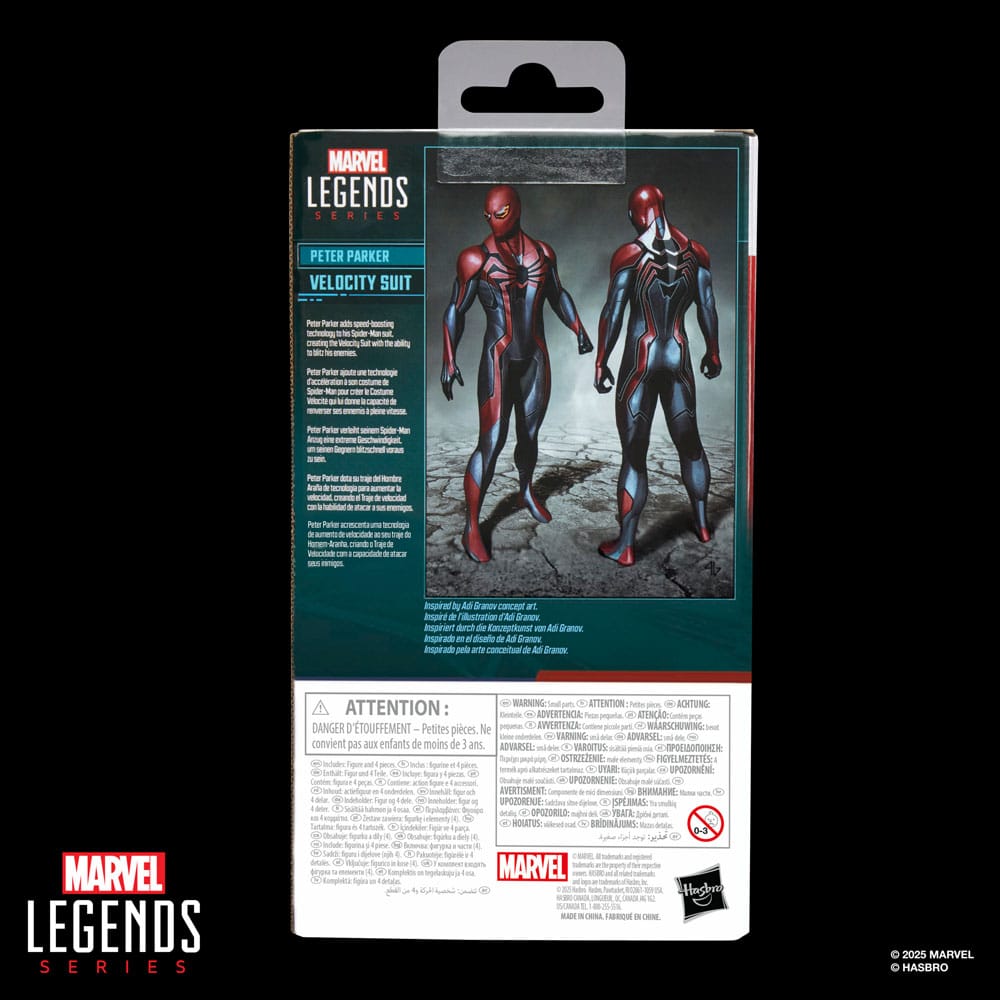 Spider-Man Marvel Legends Gamerverse Action Figure Peter Parker Velocity Suit 15 cm
