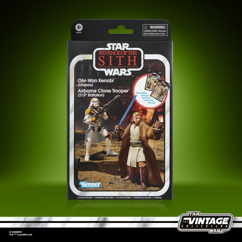 Star Wars Episode III Vintage Collection Action Figure 2-Pack Obi-Wan Kenobi & Airborne Clone Trooper 10 cm