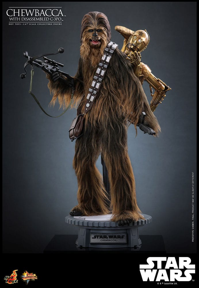 Star Wars Episode V Movie Masterpiece Chewbacca with Disassembled C-3PO 36 cm 1/6 Action Figure