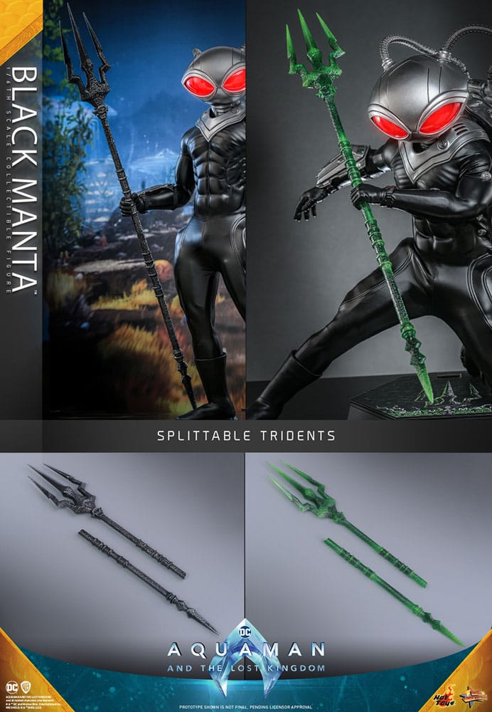 DC Comics Aquaman and the Lost Kingdom Movie Masterpiece Black Manta 34cm 1/6 Scale HOT TOYS Action Figure