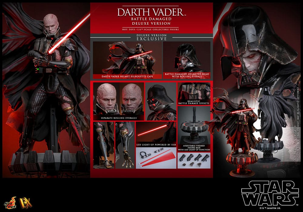 Star Wars Darth Vader (Battle Damaged) Deluxe Version 35 cm 1/6 Action Figure