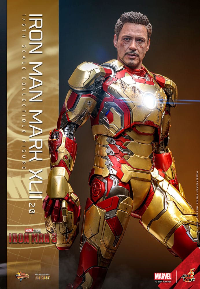 Iron Man 3 Movie Masterpiece Iron Man Mark XLII (2.0) 32 cm 1/6 Diecast Action Figure