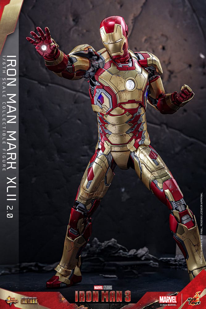 Iron Man 3 Movie Masterpiece Iron Man Mark XLII (2.0) 32 cm 1/6 Diecast Action Figure