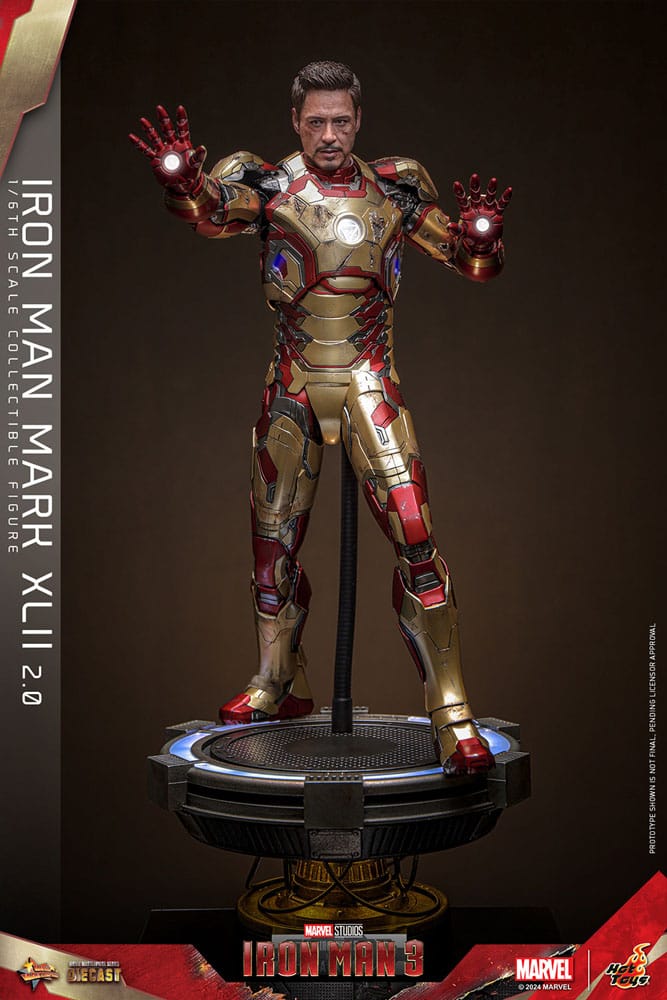 Iron Man 3 Movie Masterpiece Iron Man Mark XLII (2.0) 32 cm 1/6 Diecast Action Figure