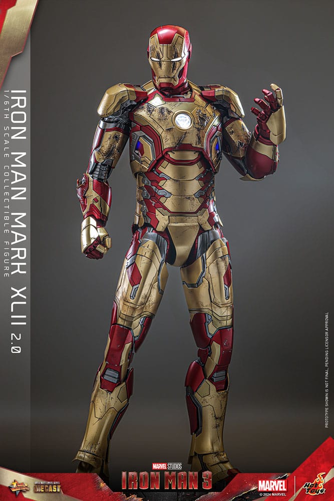 Iron Man 3 Movie Masterpiece Iron Man Mark XLII (2.0) 32 cm 1/6 Diecast Action Figure