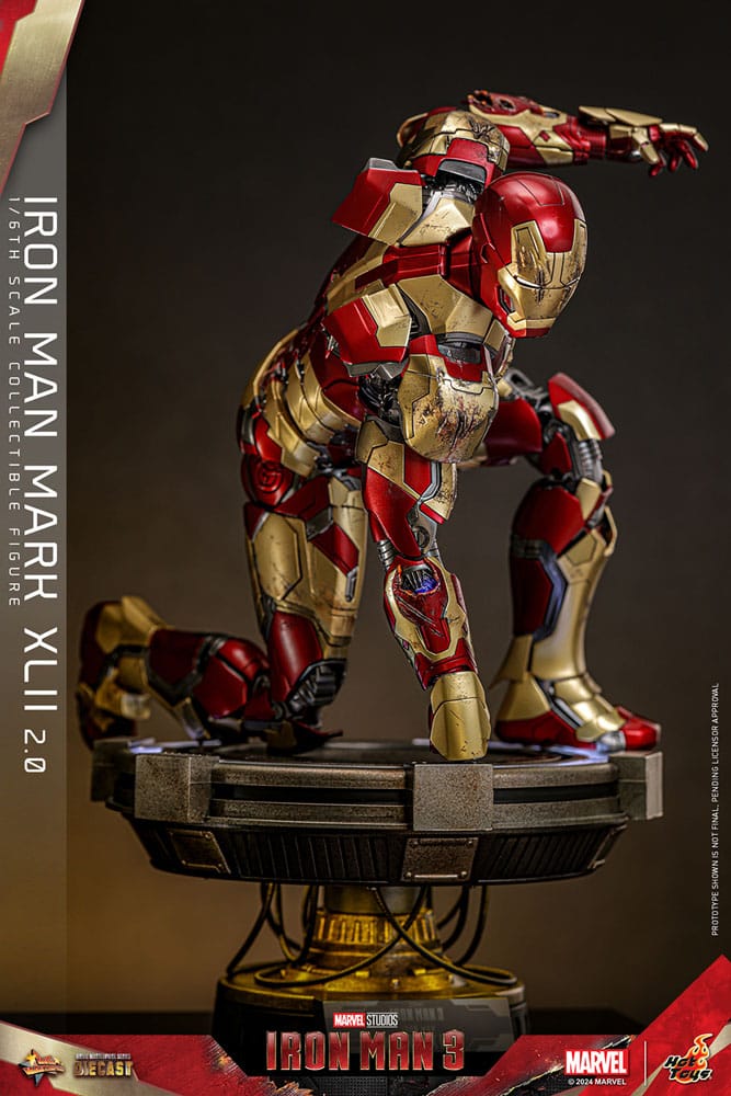 Iron Man 3 Movie Masterpiece Iron Man Mark XLII (2.0) 32 cm 1/6 Diecast Action Figure