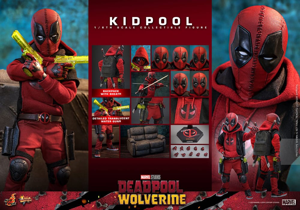 Deadpool & Wolverine Movie Kidpool 1/6 Movie Masterpiece Action Figure