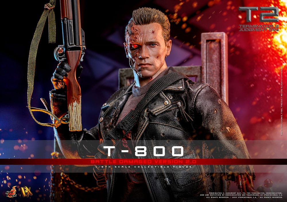 Terminator 2 T-800 Battle Damaged Version 2.0 32 cm 1/6 Movie Masterpiece Action Figure